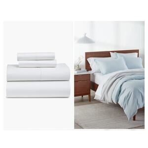 400 Thread Count Organic Cotton Sateen Sheet Set Nordstrom NEW White